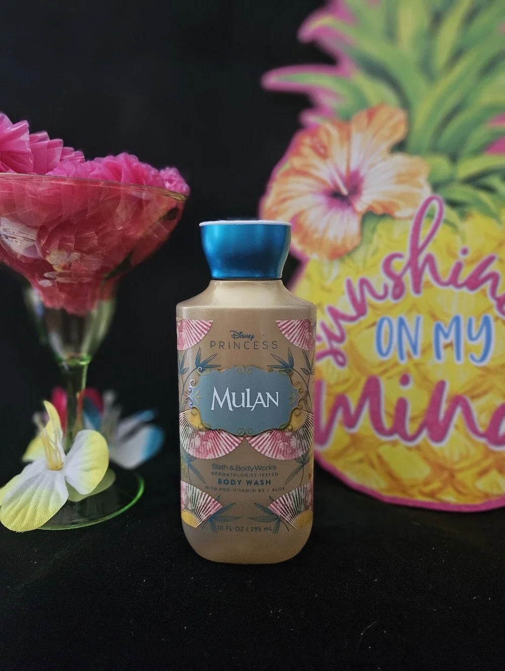 NWT Bath & Body Works Disney Princess Mulan Bodycare Set - Pink/Teal